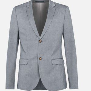 Topman Skinny Fit Blazer - Light Blue, Size 42, New, Retail $130, Topshop Suit C